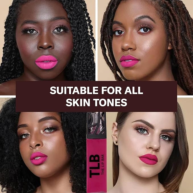 The Lip Bar - Nonstop Liquid Matte Lipstick, Fuchsia - Playmate (AKA Big Gretch) Electric Pink - High Pigment - Long Lasting - Jojoba Oil & Vitamin E - Vegan & Cruelty Free - Makeup - .24 fl oz