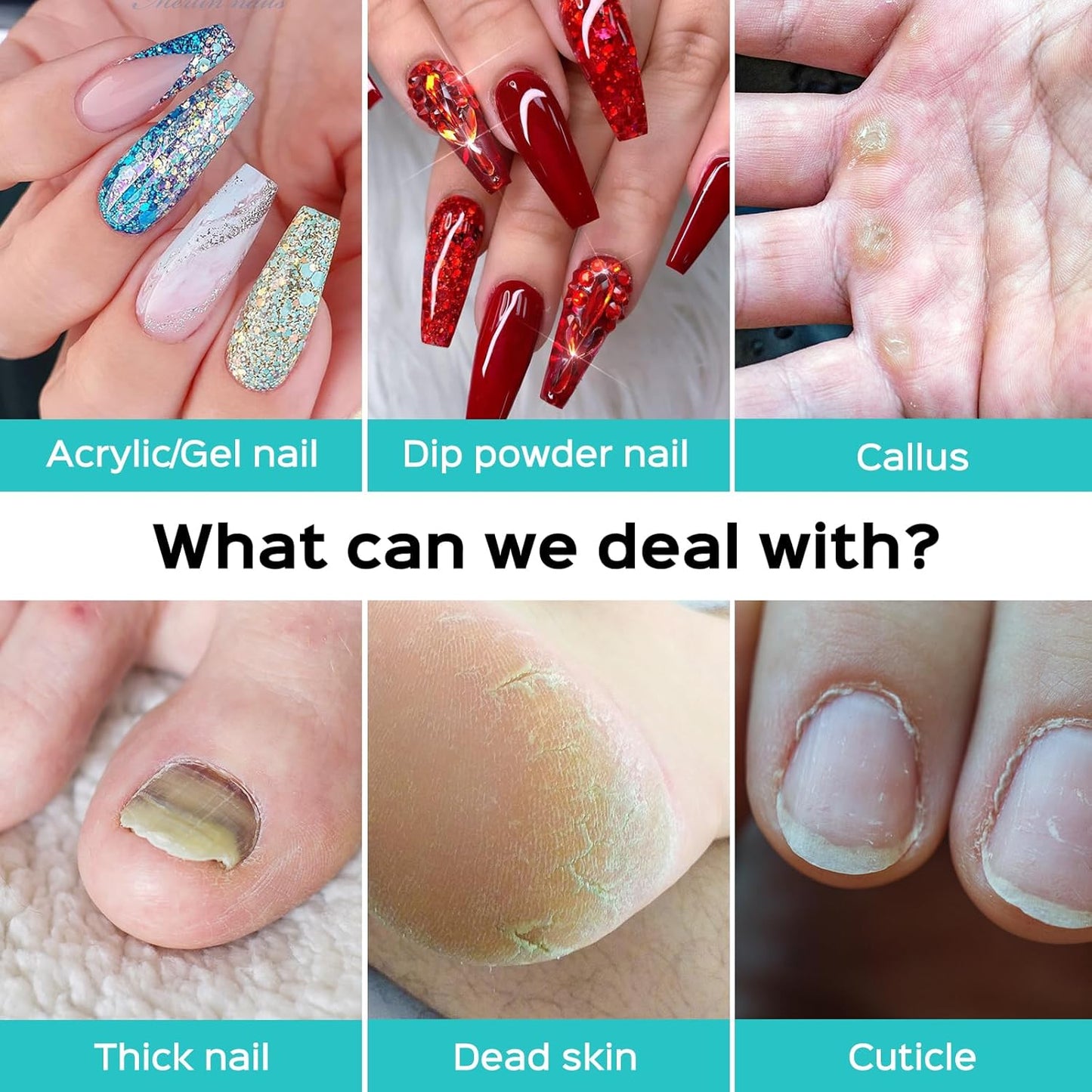 COSLUS Electric Nail Drill File Professional: for Acrylic Gel Dip Powder Nails Portable Nail Drill Machine Kit Manicure Pedicure Tools Polishing Set with Nail Drill Bits Sanding Bands