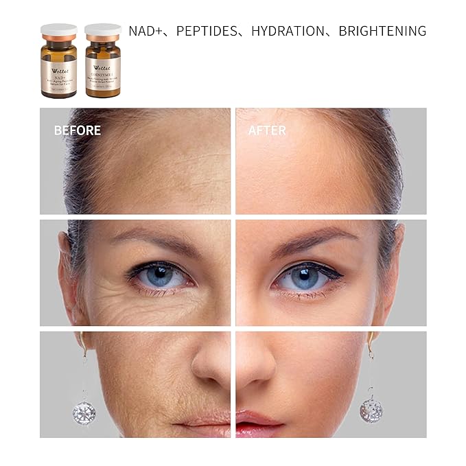 Anti Aging Peptide Serum – Collagen, NAD+, Niacinamide & Hyaluronic Acid | Lifting & Skin Renewal Without Microneedling | Wrinkle Repair, Firming & Brightening | Fragrance-Free