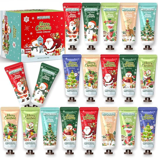 20 Pack Christmas Hand Lotion Gifts Set，Moisturizing Hand Cream for Women, Moms & Coworkers，Mini Travel Size Holiday Gifts, Stocking Stuffers & Bulk Gifts for Christmas Appreciation 20ml