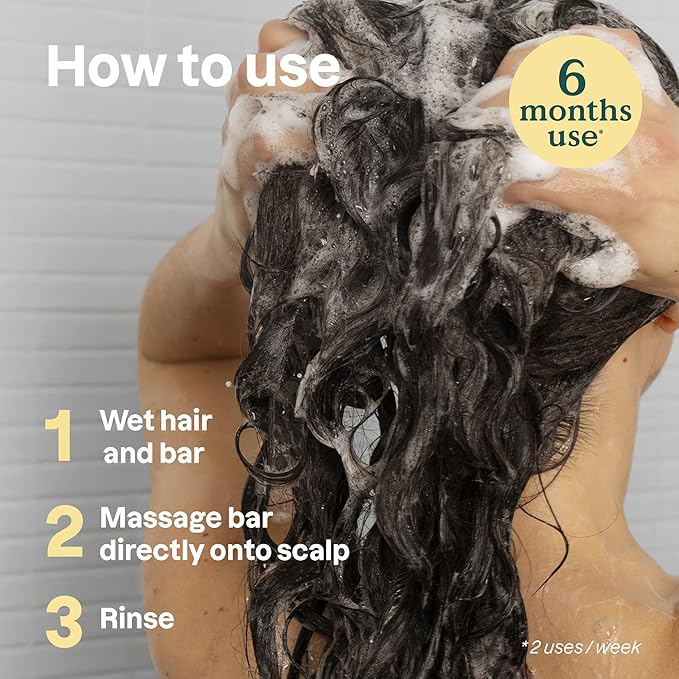 ATTITUDE Clarifying Shampoo Bar, Natural Origin, for Greasy and Oily Hair, Jojoba Oil & Yellow Clay, EWG Verified & Clean ingredients, Vegan, Earl Grey & Fresh Cucumber, 4 Oz