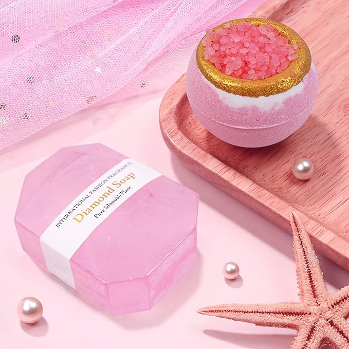 Birthday Gifts for Women, Gift Baskets for Women, Self Care & Get Well Soon Gifts, Rose Relaxing Spa Gift Baskets, Unique Gift Baskets for Mom Girlfriend Sister Wife Grandma