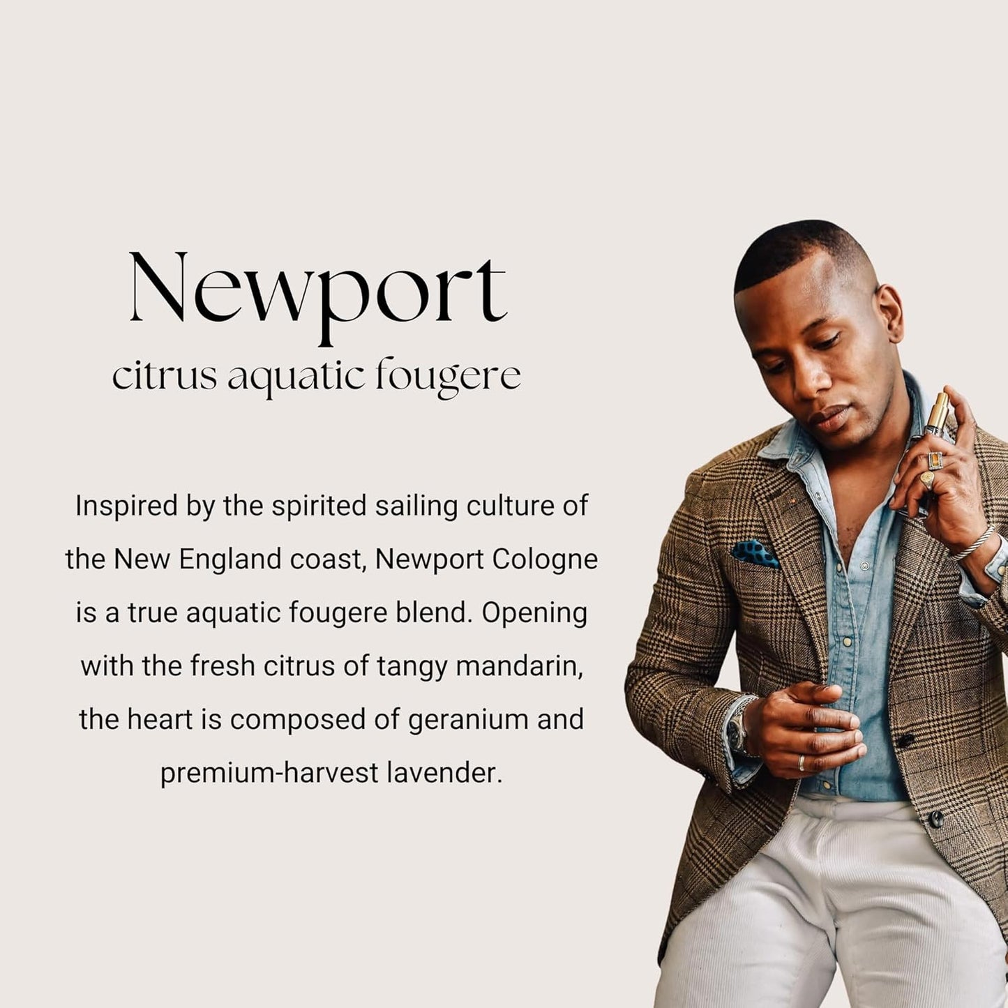 Caswell-Massey Newport Gold Cap After Shave, Soothing Aftershave with Sandalwood, Citrus & Cedar, 3 Fl Oz