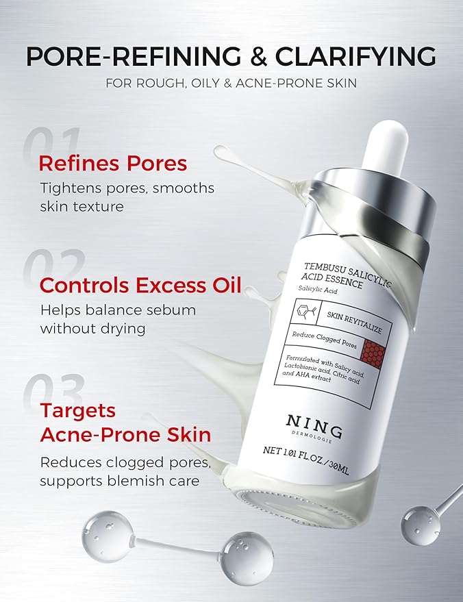 2% Salicylic Acid Serum for Acne Prone Skin | Pore Minimizer Exfoliant with AHA PHA Tranexamic Acid Niacinamide & Tembusu Extract | Oil Control & Blemish Treatment | 1 Fl Oz