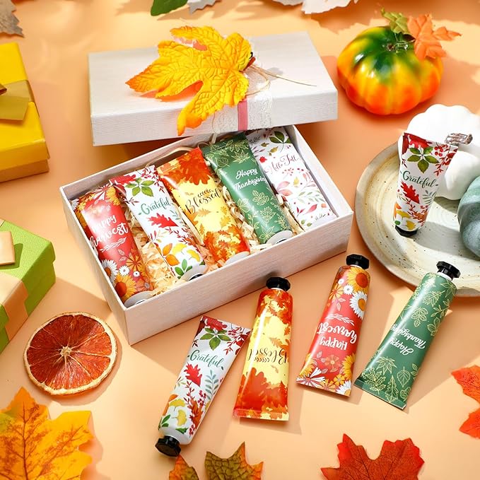 20 Pcs Fall Hand Lotion Bulk Gifts for Women Maple Leaves Hand Cream Gift Natural Botanical Fragrance Lotion for Chapped Hands 30ml Mini Travel Working Autumn Thanksgiving Party Supplies
