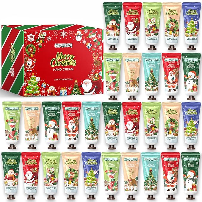 30 Pcs Christmas Hand Lotion Gift Set，Moisturizing Hand Cream for Women, Moms & Coworkers，Mini Travel Size Holiday Gifts, Stocking Stuffers & Bulk Gifts for Christmas Appreciation 20ml