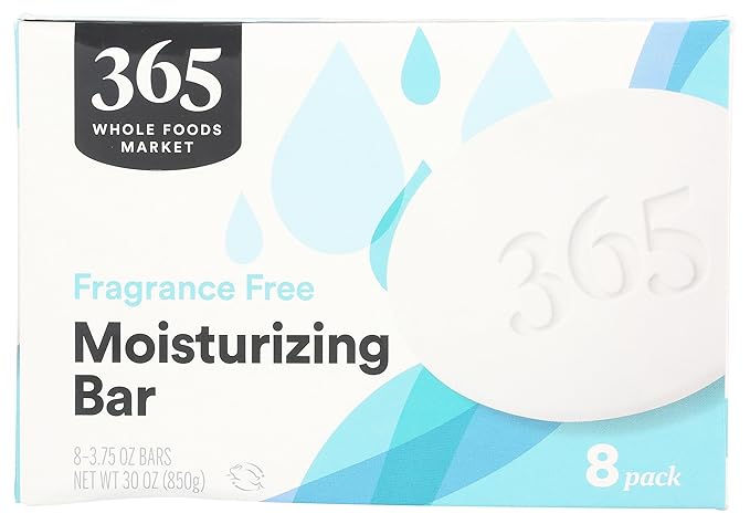 365 by Whole Foods Market, Fragrance Free Bar Soap, 30 Ounce, 8 Count