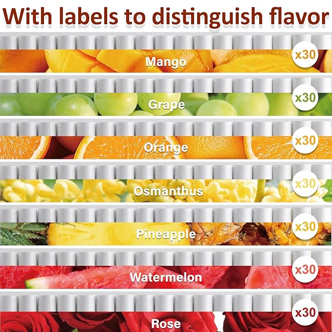 210 Pack Lip Balm Unlabeled, Natural Lip Balm Bulk Blank Tube, Personalized Lip Balms for Party Favors Adults and Bridal Shower Favors or Baby Shower Gifts-7 Flavors