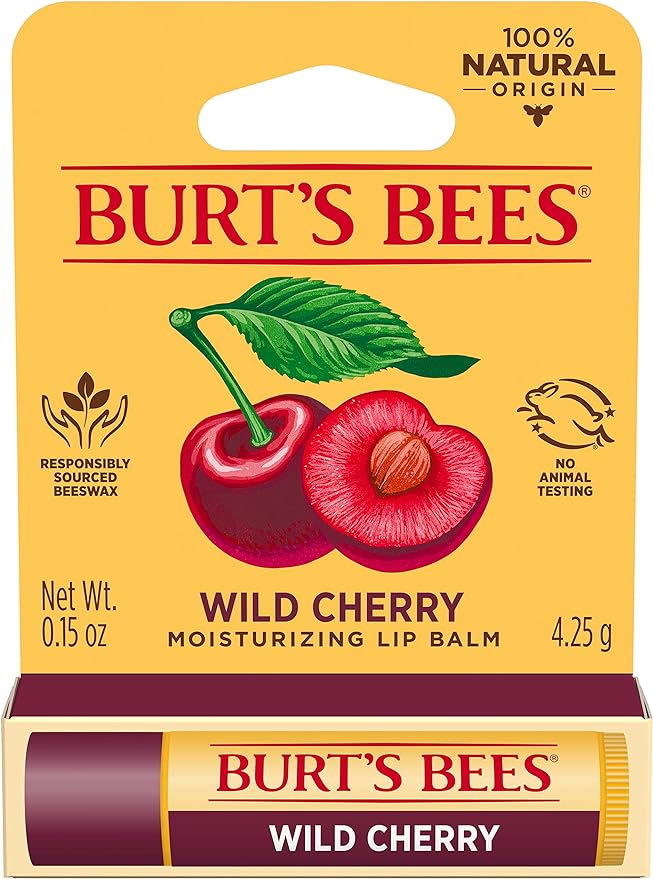 Burt's Bees Moisturizing Lip Balm, Wild Cherry, 0.15 Ounce