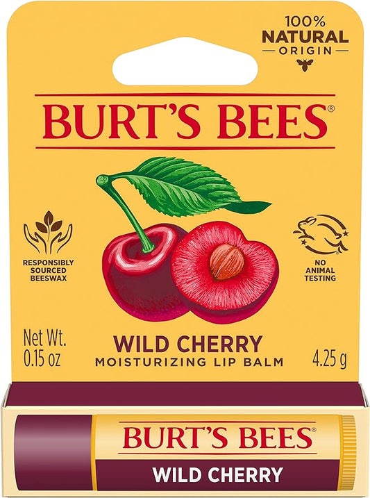 Burt's Bees Moisturizing Lip Balm, Wild Cherry, 0.15 Ounce