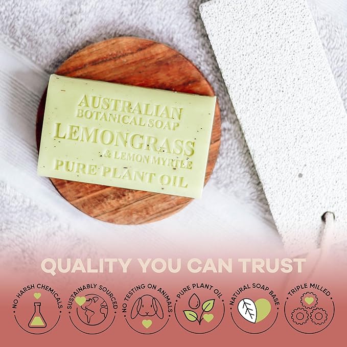 Australian Botanical Goat Milk Soap, 6.6 OZ Bars Eucalyptus, Sandalwood, Coconut, Oat Milk, Aloe Vera, Lemongrass, and Tea Tree, Goat Soap Enriched with Organic Shea Butter, Variety Pack of 8