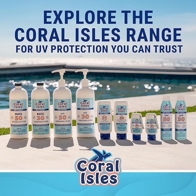 | Reef-Friendly Sunscreen | SPF 50 | Broad Spectrum UVA/UVB | Hawaii Compliant as Reef Safe | No Oxybenzone or Octinoxate | 2 Fl Oz Each (2-pack)