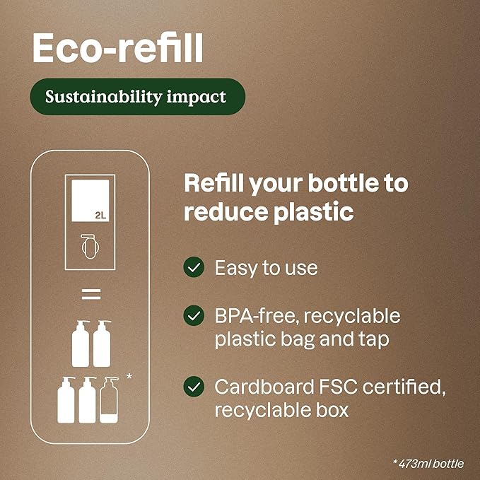 ATTITUDE Nourishing Shampoo Refill, Bergamot & Ylang Ylang, EWG Verified with Essential Oils, Vegan & Plant-Based, Moisturizing Hair Care for Dry Hair, 67.6 Fl Oz