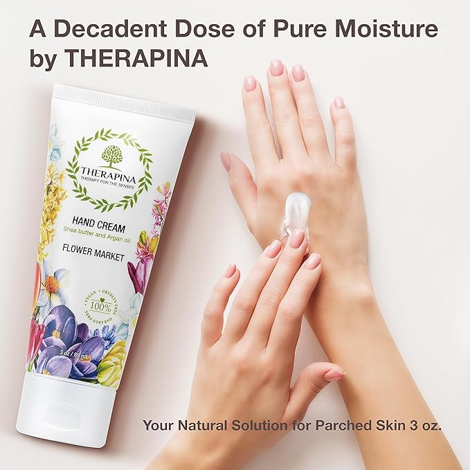Aromatherapy Hand Cream for Dry Skin – Shea Butter Hand Cream for Women and Men with an Awakening, Long-Lasting Flower Market Scent – Vegan Hand Cream Lotion for Dry Skin, 3 Oz.