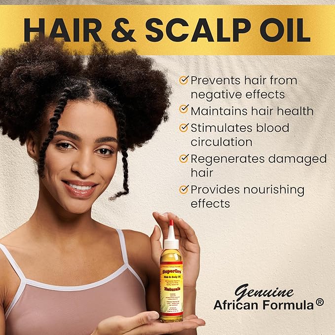 Hair Gel with Extra Hold - 4 Oz and Hair & Scalp Oil - 4 Oz, Bundle