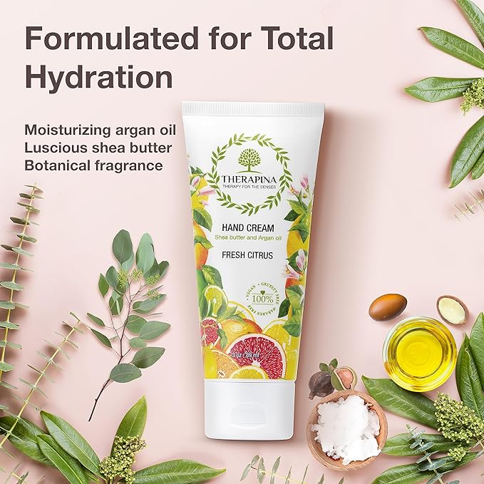 Aromatherapy Hand Cream for Dry Skin – Shea Butter Hand Cream for Women and Men with an Awakening, Long-Lasting Fresh Citrus Scent – Vegan Hand Cream Lotion for Dry Skin, 3 Oz.