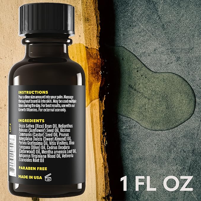 Beard Club - Beard Growth Serum with Natural Castor, Coconut and Avocado to Grow a Thicker, Fuller Beard, Fill in Patches and Stimulate Healthier Facial Hair Growth