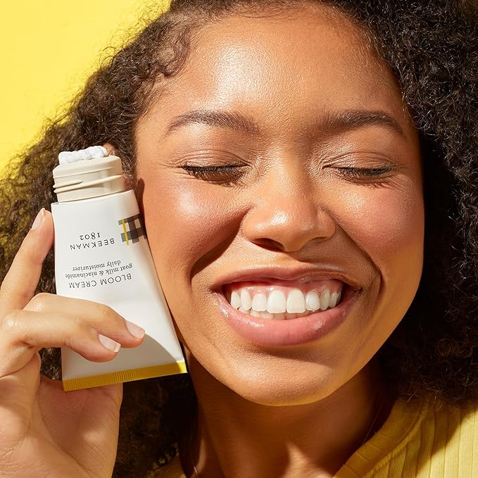 Beekman 1802 Bloom Cream Goat Milk Face Moisturizer Tube, 1.69 fl. oz. - Lightweight, Gentle, Deeply Hydrating & Nourishes Skin Barrier - All Skin Types - Cruelty Free