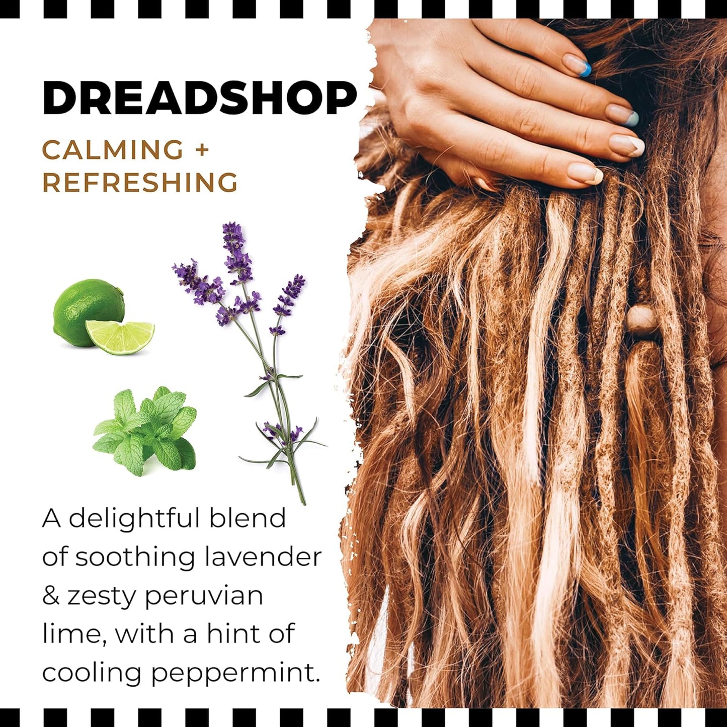 Dollylocks Refreshening Spray - Dreadshop - Plant Based Loc Hair Care Products, Residue-free and Sulfate-free Loc and Scalp Refreshing Spray for Dreadlocks, 8oz