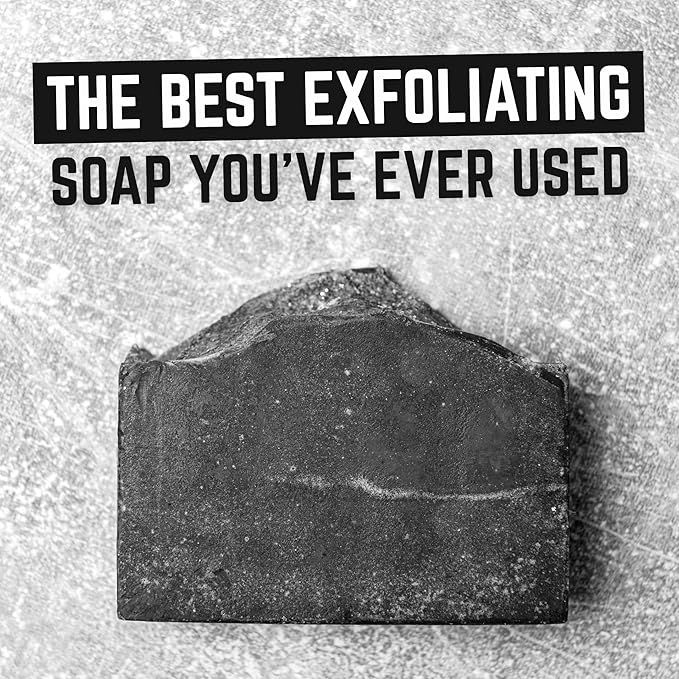 All Natural Body Acne Soap with Charcoal, Pumice, Tea Tree Oil & Vitamin E for a Deep Exfoliation Back Acne Treatment, Not for Sensitive Skin