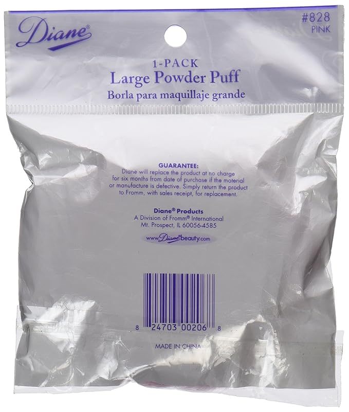 Diane Pink Powder Puff for Makeup Application, Soft, Skin-Friendly Puffs for Pressed Powders, Setting Powders, Body Powders, and Compacts