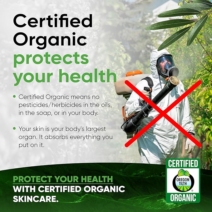 Certified Organic Eczema Soap Bar — Unscented with Oatmeal, Aloe, Extra Virgin Olive Oil, & Cocoa Butter — for Children & Adults — for Face & Body — Relieves Eczema, Psoriasis, Dry Skin (1)