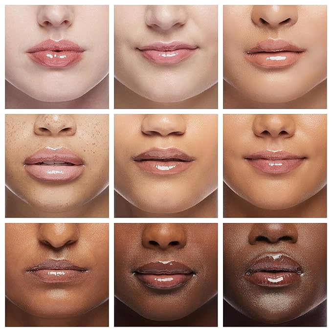 3-in-1 Plumping & Hydrating Lip Oil Gloss - Tinted, Long Lasting, Natural Lip Plumper (01+12+15)